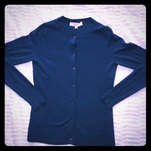 Teal blue LOFT cardigan sweater size xs nwot